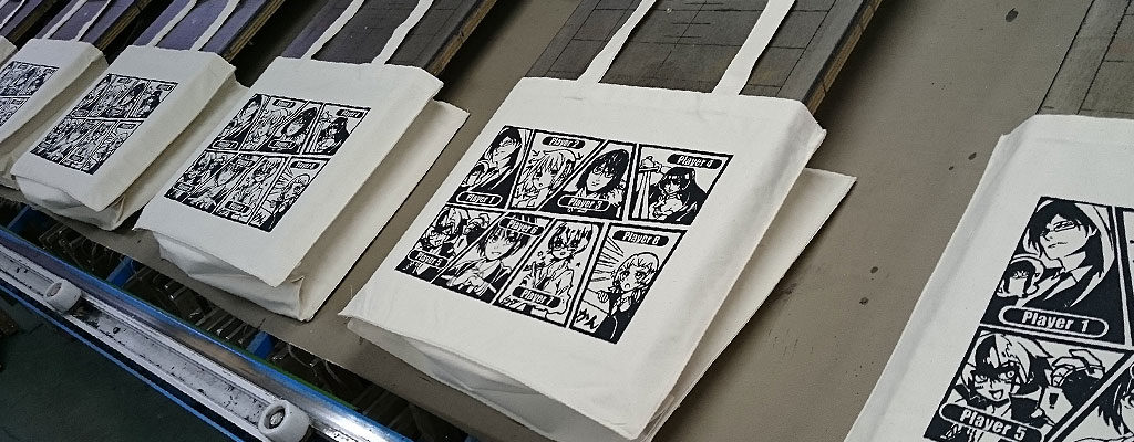 オリジナルトートバッグのプリント制作の写真