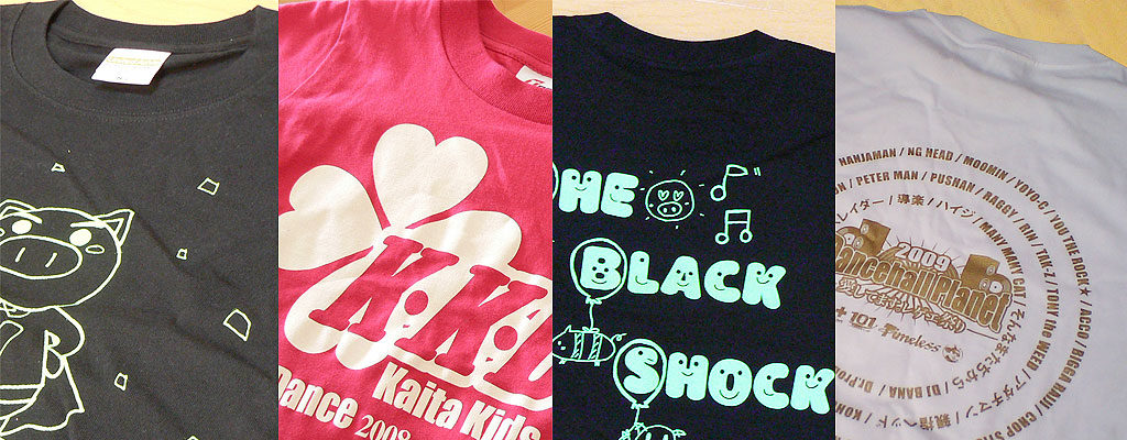 オリジナルドライTシャツのプリント作成例の写真